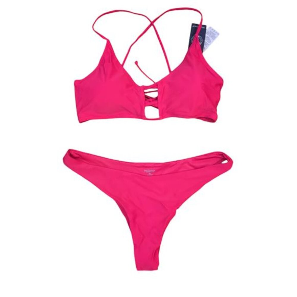 NEW RELLECIGA Women's Strappy Bikini Set, Red XL